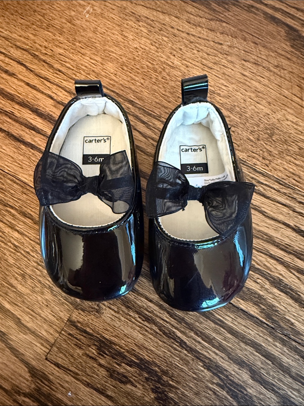 Carter's Black Patent Bow Infant Mary Jane Shoes